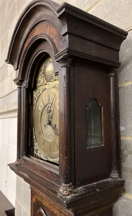 Emanuel Hopperton of Leeds. A George III oak longcase clock, H.234cm